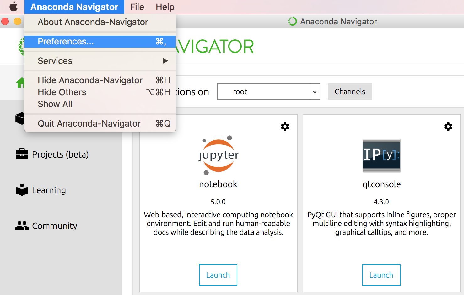 Anaconda navigator download mac mojave